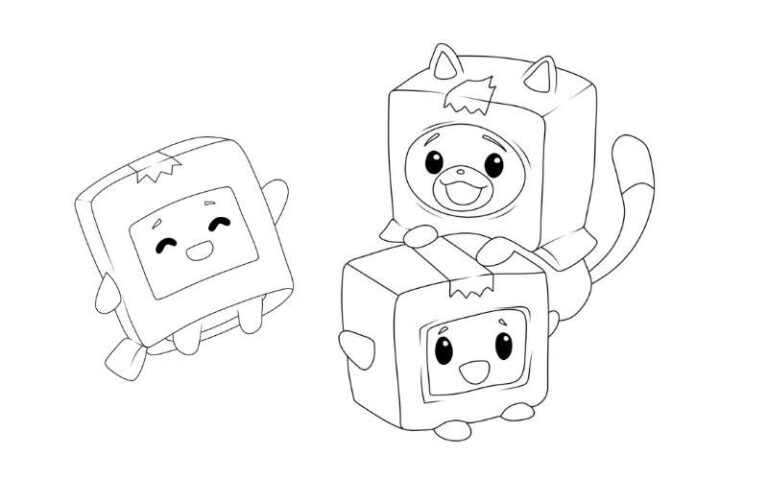 Lankybox Coloring Pages for Kids
